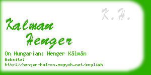 kalman henger business card